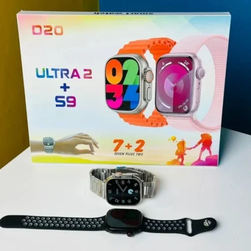 D20 Ultra 2 + S9 Smartwatch With 7 Straps - Image 2