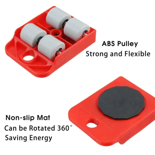 Furniture Lifter Mover Tool Set Furniture Lifting Wheels (5PCS) - Image 4