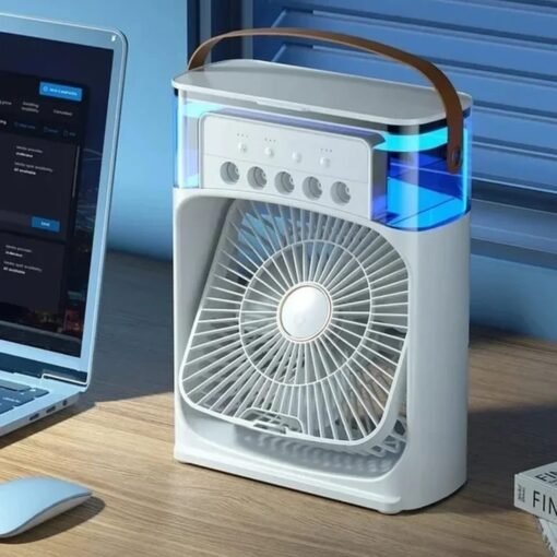 Portable Cooling Fan with Ice Chamber