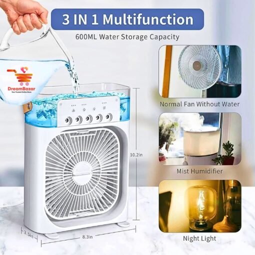 Portable Cooling Fan with Ice Chamber - Image 7